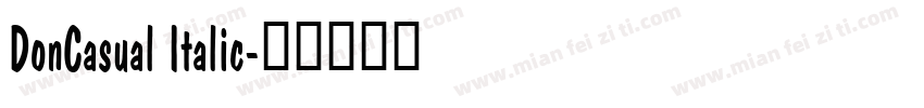 DonCasual Italic字体转换